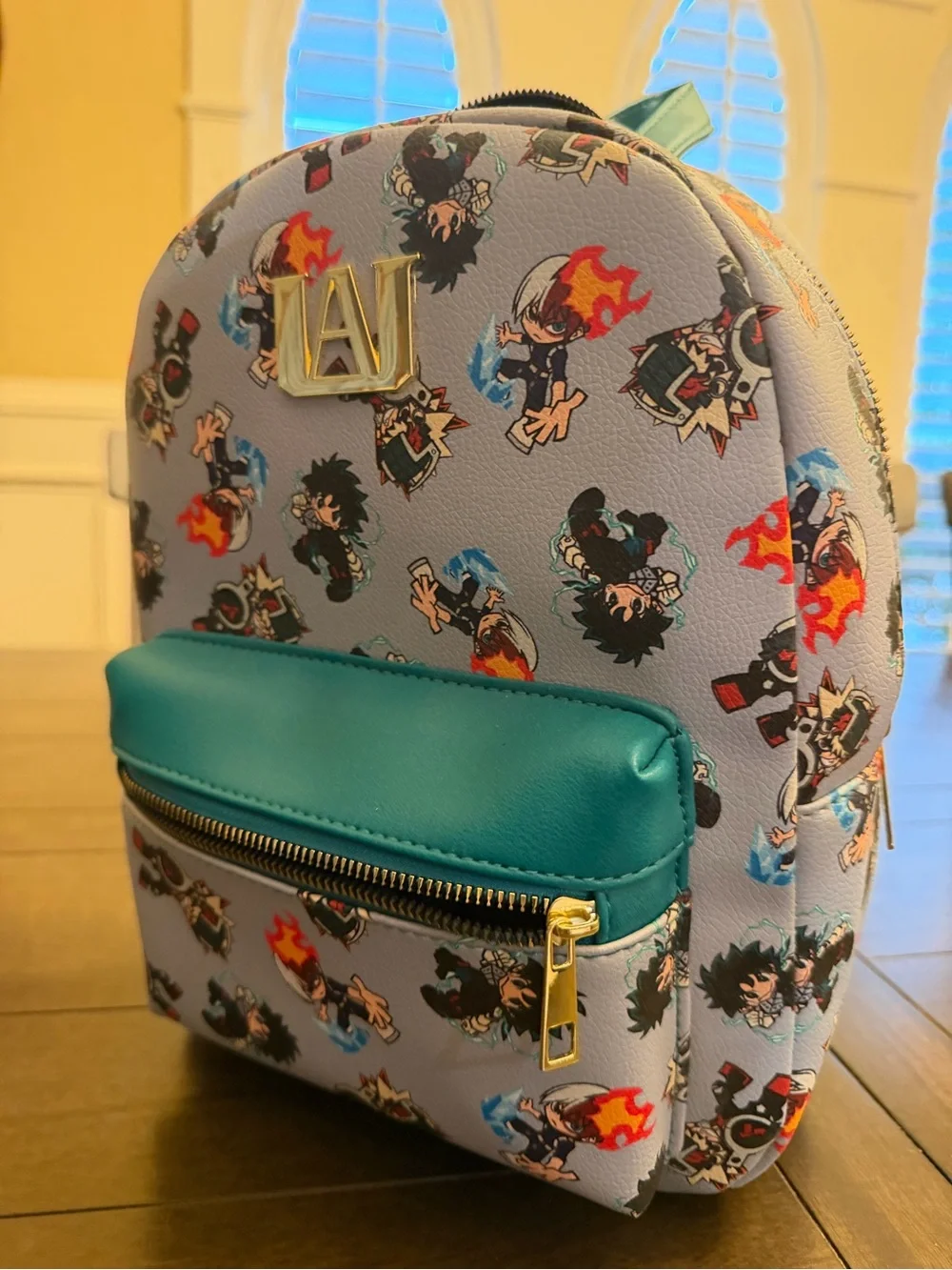 My Hero Academia Teal Accent  Print Mini Backpack